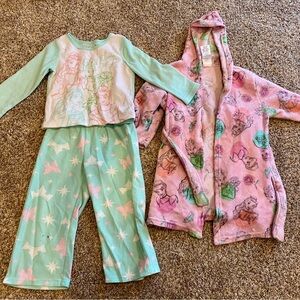 Disney Pajama and Robe Set 4T